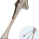 One Touch Kickdown Door Stopper, Door Holder, Heavy Duty Door Stops, Bottom of Door, Height-Adjustable Rubber Tips by HASHI (Satin Nickel 6 inch x 1pack)