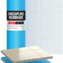 Houseables Uncoupling Membrane, Tile Underlayment, Tile Membrane, Flooring Underlayment, for Floor, Decoupling, Anti Fracture, Waterproof, Anti Crack, Vapor, 1/8" Thick, 3.3 ft x 98.5 ft / 323 Sq Ft