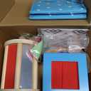 WOODMAM Montessori Toys for Babies 0-6 Months, 9 in 1 Learning Educational Sensory Toys for Newborn 0-3-6 Months, Includes High Contrast Cards, Baby Tissue Box Toy, Spinning Drum, Teether and More