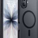 Red2Fire Designed for iPhone 17 Case Magnetic, (Compatible with MagSafe) (Military Grade Drop Protection) Translucent Matte Shockproof Phone Case for iPhone 17 6.3"-Black