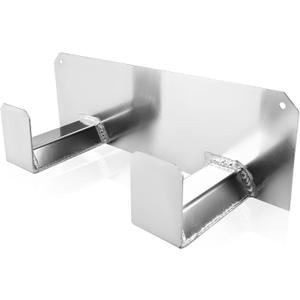 Suspended Aluminum Storage Rack Double Utility Hook Dual Helmet Holder Suitable for Enclosed Race Trailer Garage Shop Hanger Motorcycle ATV Bike Snowmobile Helmets Silver