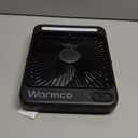 Warmco 20000mAh Battery Powered Fan, Ultra-Slim 8-Inch Portable Camping Fan with Light, Up to 48H Runtime Rechargeable Desk Fan for Bedroom, Outdoor, Tent, Travel, Cruise Ship Essentials (Black)