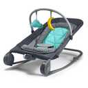 Summer Infant 2-in-1 Bouncer & Rocker Duo (Gray and Teal) Convenient and Portable Rocker and Bouncer for Babies Includes Soft Toys and Soothing Vibrations