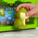 Fisher-Price Little People Toddler Toy Forest Friends Carry Case Playset with Animal Figures for Pretend Play Kids Ages 1+ Years