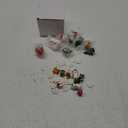 BBTO 45 Pcs Miniature Christmas Figures for Crafts Mini Christmas Figurines Include Mini Resin Tree Snowman Small Bell Bear Castle Snowflake Ornaments Decorations for DIY Crafts Dollhouse Home Decor