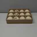 3.15INCH Beige Velvet Ornaments for Christmas Tree, 12PCS Glitter Flocked Christmas Ornaments Decorations Balls Set Decor