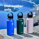Hydro Flask Water Bottle - Insulated Stainless Steel - Wide Mouth Flex Lid, Non Spill, Leakproof and Refillable in 32 Oz Fossil Brown
