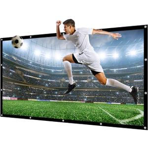 NIERBO Huge Large Projector Screen 300 inch of Thick Canvas Material 16:9 Projection Movies Screen Outdoor Projection Screen for Church School Home Indoor 1.6 Gain Not Include Mount