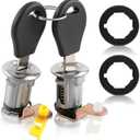 AUTOKAY 2Pcs Left & Right Door Lock Set W/Key Fit for Nissan Pickup Hardbody D21 Navara King Cab Pickup 1986-1998 Models Replace# 80600-01G25 80601-01G25