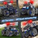 AUUGUU Remote Control Car, 2.4GHz Monster Trucks Toys with Light Spray, Birthday Gift for Kids 3 4 5 6 7 8, All Terrain RC Cars, Toddler Toys for Boys Girls 3+ Year Old (Bull)