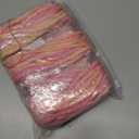 Wool Dreadlock Extensions 22 Inch Wool Double Ended Dreadlock Extensions 15 Strands DE Ends Mixed Pink Synthetic DE Dreads Thin Soft Fake Dreads Hippie Style Dreadlock for Women