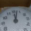 WallarGe Night Light Wall Clock for Bedroom - Silent Lighted up Wall Clock Glow in The Dark, Battery Operated Wall Clocks for Living Room/Kitchen, Easy to Read Large Digital Display, 12 Inch (Silver)