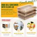 30 Pack 15oz Charcuterie Boxes with Clear Lids, To Go Paper Small Charcuterie Box with Lid, 7.5 x 5.2 x1.8in Disposable Bakery Take Out Containers for Desserts, Cookie, Charcuterie, Snack and Fruit