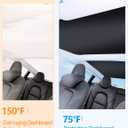 2PCS Nano Ice Crystal Sunshade Roof for Tesla Model 3 Highland 2024-2027 Accessories, [Sag-Free & No-Gap] 3-Gen Black Heat Insulation Foldable Window Sunroof Shading Blocker Cover with Storage Bag