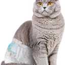 Disposable Cat Diapers, 40 Count Perfect for Both Male and Female Cats, for Elderly, (M) Incontinent, or Post-Surgery Cats and Dog Leak-Proof, Super Absorbent & Hypoallergenic Pet Diapers