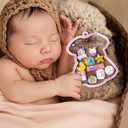 2 x Baby's First Christmas Ornament 2025 Girl, DIY Wooden Onesie Shaker with Pen, Picture Frame Car Visor Clip, Baby Shower Card, Newborn Gift for New Parents, Baby Girl Keepsake, 1st Xmas Decor HH804