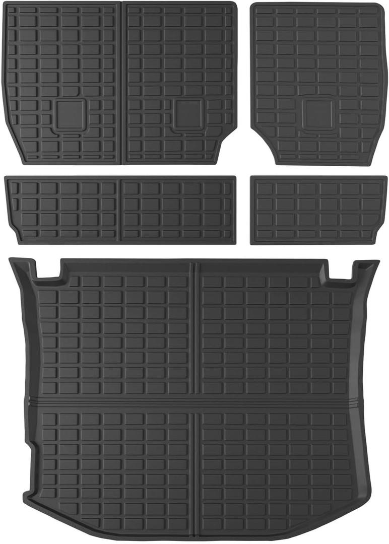 powoq Cargo Mat Compatible with 2011-2021 Jeep Grand Cherokee Cargo Liner Trunk Liner 2022 2023 Grand Cherokee WK Backrest Trunk Mat Replacement for 2011-2021 Jeep Grand Cherokee Accessories