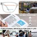 Bifocal Reading Glasses Men Blue Light Blocking Computer Readers 1.75 x