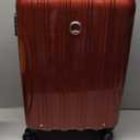 DELSEY PARIS Helium Aero Hardside Expandable Luggage with Spinner Wheels, Brick Red, Carry-On 21 Inch