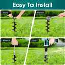 Ground Anchors Screw in, Heavy Duty Ground Trampoline Stakes High Wind Tent Stakes for Tent, Trampoline, Gazebo, Carport, Trap Anchor, Canopies, Swing Set