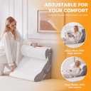 Ruqmuis 3PCS Wedge Pillow Set for After Surgery, Adjustable Back Pillow for Bed Sitting up, Acid Reflux, Bed Wedge Pillow Headboard for Sleeping & Snoring, Orthopedic Pillow for Post Surgery, White