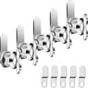 BEBOBLY 5/8 Inch Thumb Operated Offset Cam Lock, 5Pcs Keyless Compartment for RV, Cabinet Mailbox Drawer Latch, 100% Metal Replacement Cylinder for Storage Door, Camper, Vehicles