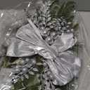 Christmas Swags Staircase Decoration Hanging Stair Teardrop Swag Garlands(Silver)