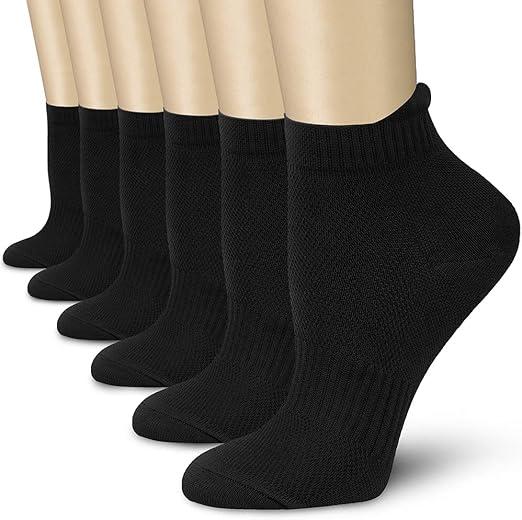 CHARMKING Compression Socks for Women & Men Circulation (2 Pairs) 15-20 mmHg is Best Support for Athletic Running Cycling Black S/M