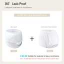 Carer Adult Diaper Covers 2PCS for Incontinence Noiseless Reusable Waterproof Underwear Designed to Go On Top of/Together with Diapers & Briefs (White,Gray 2PCS)