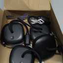 4 Pack Food Table Fan, 2000mAh USB Powered Rechargeable Food Fan, Portable Fan with Flexible Goose-Neck and Soft Blades for BBQ, Patio, Party (Black)