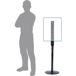 Furnishh Cast Iron Sign Stand With 12" Dia Base 48" Tall Heavy Duty Pedestal Post Holder for No Parking Street, Handicap Parking, etc. Comes With Base, Bolts and Nuts, Black
