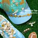 2 x DoDoBeads Game Day Junk Socks Charms Kit, Gold Brooches and Pins for Women, Pearl and Rhinestone Sock Charms with Safety Pins, DIY Accessories for Decorating and Personalizing Socks (Game Day Glam)