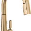 Delta Faucet Monrovia Gold Kitchen Faucet, Kitchen Faucets with Pull Down Sprayer, Kitchen Sink Faucet, Gold Faucet for Kitchen Sink with Magnetic Docking, Lumicoat Champagne Bronze 9191-CZ-PR-DST