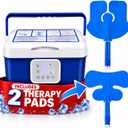[CBL] Programmable Cold Therapy Machine, Ice Machine for Knee After Surgery with Knee & Shoulder Pads, Ice Water Circulation System, Quiet Pump, Timer & Flow Control, Post-Surgery Pain Relief