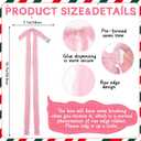 12 Pcs Velvet Christmas Bows Candle Holder Decoration Large Raw Edge Pre-Tied Bow 7.1"x15.7" Vintage Fringe Ribbon Handmade Bow for Christmas Tree Candlestick Rustic Gift Wrapping(Pink)