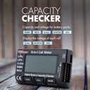 Tenergy 5-in-1 Battery Meter, Intelligent Cell Meter Digital Battery Checker/Balancer for LiPo / LiFePO4 / Li-ion/NiCd/NiMH Battery Packs