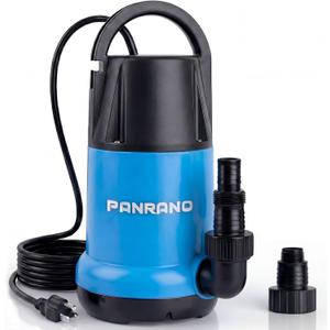 Sump Pump 1HP Submersible Clean Dirty Water Pump 3700GPH Portable Draining Pumps for Pool Hot Tubs Basement Water Transfer, Light Blue