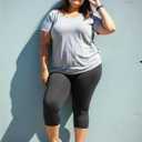 NEW YOUNG 3 Pack Plus Size Leggings for Women 4X-Large,Capri Leggings for Women High Waisted Tummy Control Yoga Pants