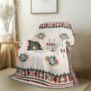 MACEVIA Native American Aztec Blanket for Couch, Rustic Southwest Blankets Decorations for Home, Country Boho Throw Blanket for Couch, Sofa, Bed, Western Bedroom Decor Tribal Decor (Aztec 03 50"70")