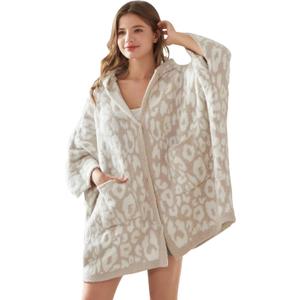 WDCOZY Wearable Blanket Hoodie Poncho Throw Comfy Soft Warm Cape Shawl Cozy Cloak Wrap Hooded with Sleeves For Women Adults