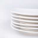 Sweese Porcelain 7 Inch Square Dessert Plates Set of 6 - White Salad Plates, Appetizer Plates, Small Plates - Dishwasher, Microwave, Oven Safe, Smooth Glaze, Scratch Resistant 