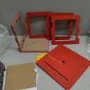 Menkxi 2026 Wooden Graduation Card Box Holder for Party with Picture Frame Graduation Cap Shaped Gift Card Box Decorations with Tassel for Grad College Party Favors(Red)