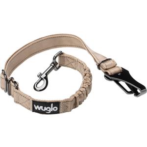 12"-37" Wuglo Dog Seat Belt - Dog Car Harness for Child Safety Seat - Hook Latch Bar & Seat Belt Buckle - Adjustable Universal Dog Seatbelt for Car Travel (Beige)