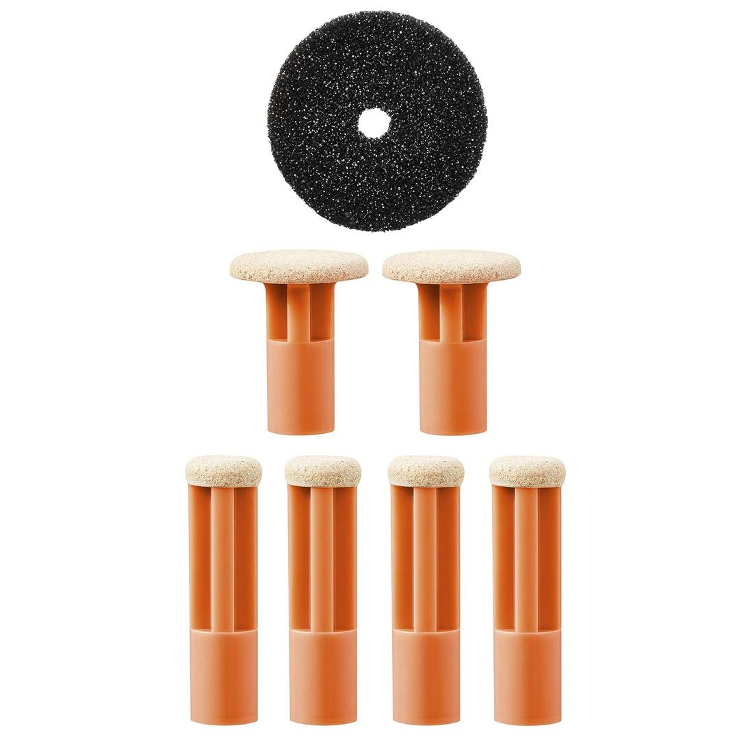 PMD Personal Microderm Replacement Discs - Includes 6 Discs and 1 Filter - For Use With Classic, Plus, Pro, Man, and Elite (Orange - Coarse)