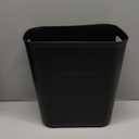 UUJOLY Plastic Small Trash Can Wastebasket, Garbage Container Basket for Bathrooms, Laundry Room, Kitchens, Offices, Kids Rooms, Dorms, 3.5 Gallon, Black