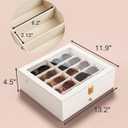 NEWLOOP 20 Slots Sunglass Organizer for Women Men Sunglasses Storage Box for Multiple Pairs of Eyeglass Holder Display Case