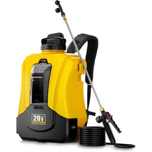4-Gallon Battery Powered Backpack Sprayer, Compatible with DeWalt 20V MAX, 0-90 PSI Adjustable, 100+ Gal Per Charge, Cordless Garden Sprayer for Lawn Care, Tool Only (Battery Not Included)
