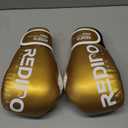 Boxing Gloves for Men & Women, Premium Leather Sparring Heavy Bag Training Gloves, Pro Punching Bag Gloves for Muay Thai, Kickboxing, MMA (10OZ, Gold)