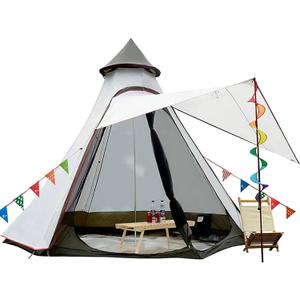 12'x10'x8'Dome Camping Tent 5-6 Person 4 Season Double Layers Waterproof Anti-UV Windproof Tents Family Outdoor Camping Tent (white)