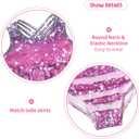 2 x Vieille Gymnastics Leotards for Girls Criss Cross Straps Unitards Sparkly Tumbling Outfits 4-8T (5-6 Years, Purple Star)